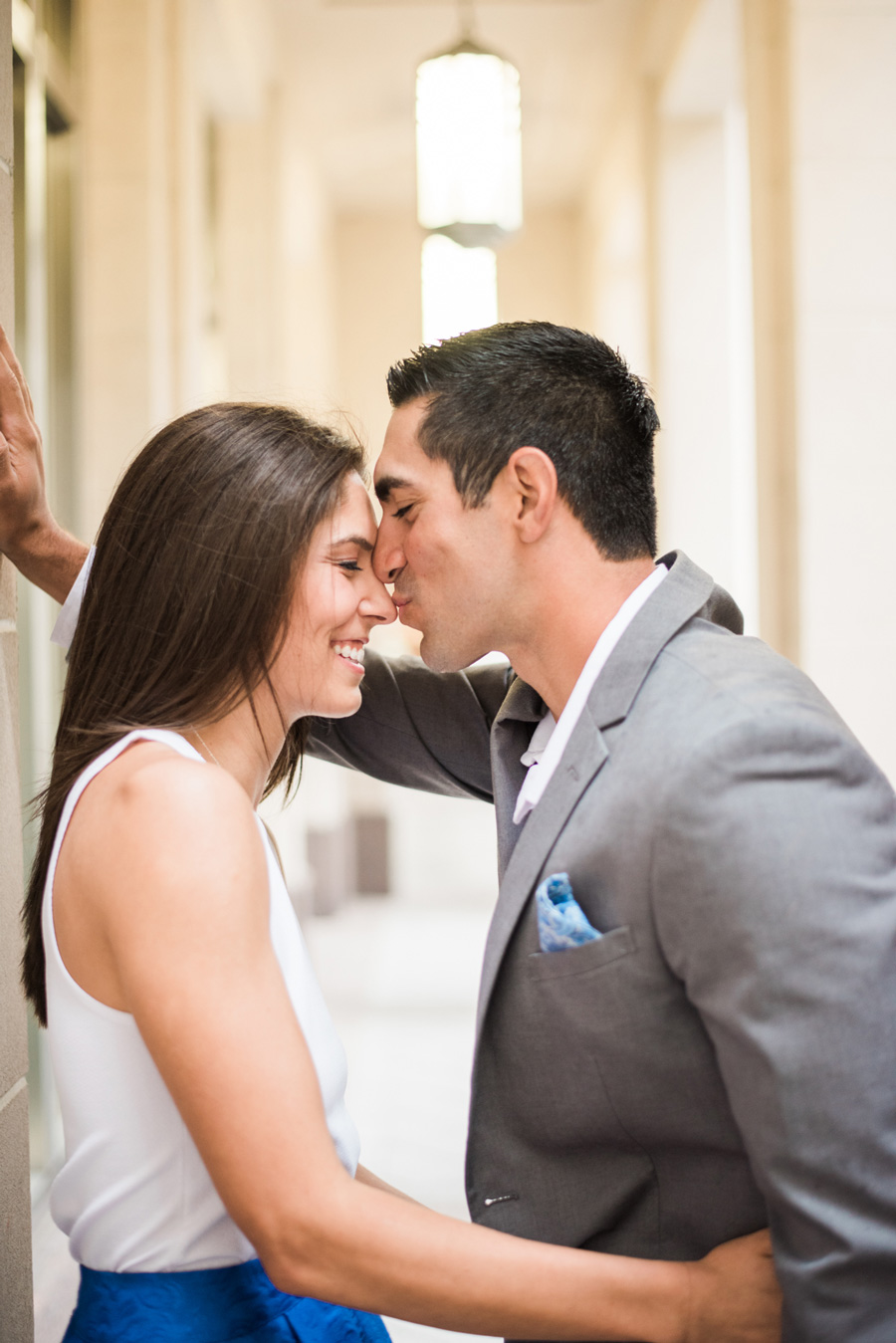 An engagement session at The Smith Center in Las Vegas. 