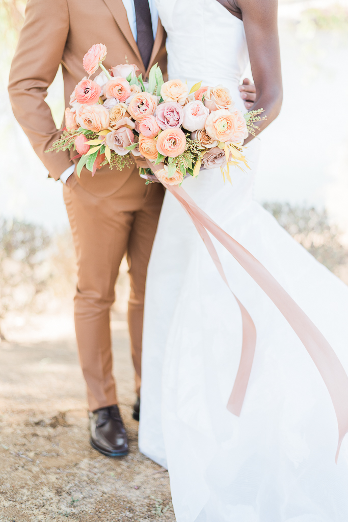 Beautiful blush and pink wedding bouquet 