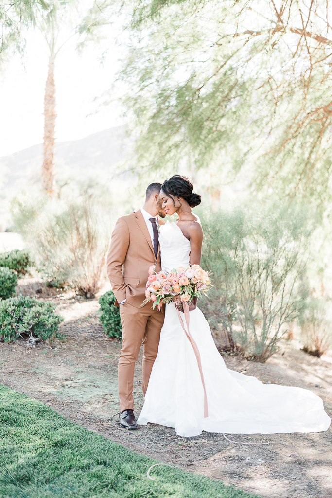 The bride and groom share beautiful moment at Red Rock Country Club